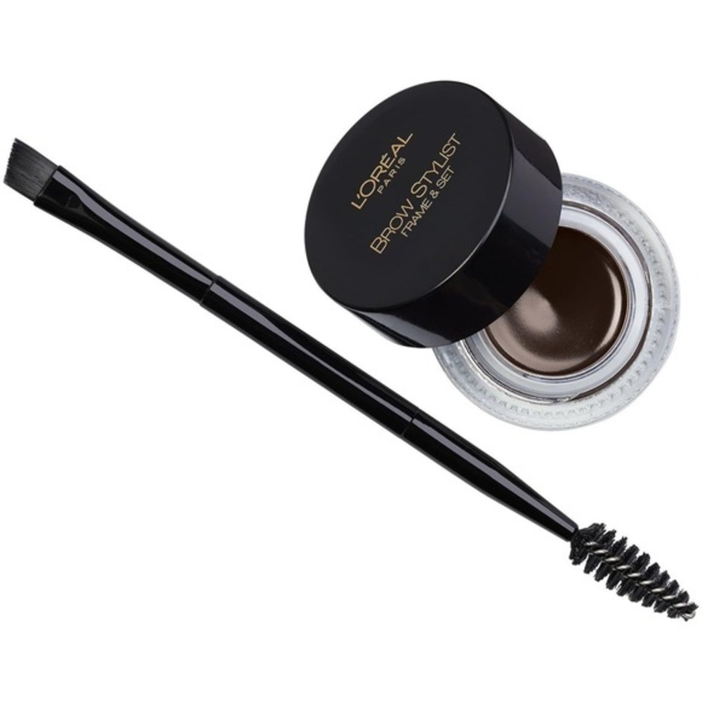 L'Oreal‎ Brow Stylist Frame & Set Cream Pomade 214 Warm Brunette + Brush New